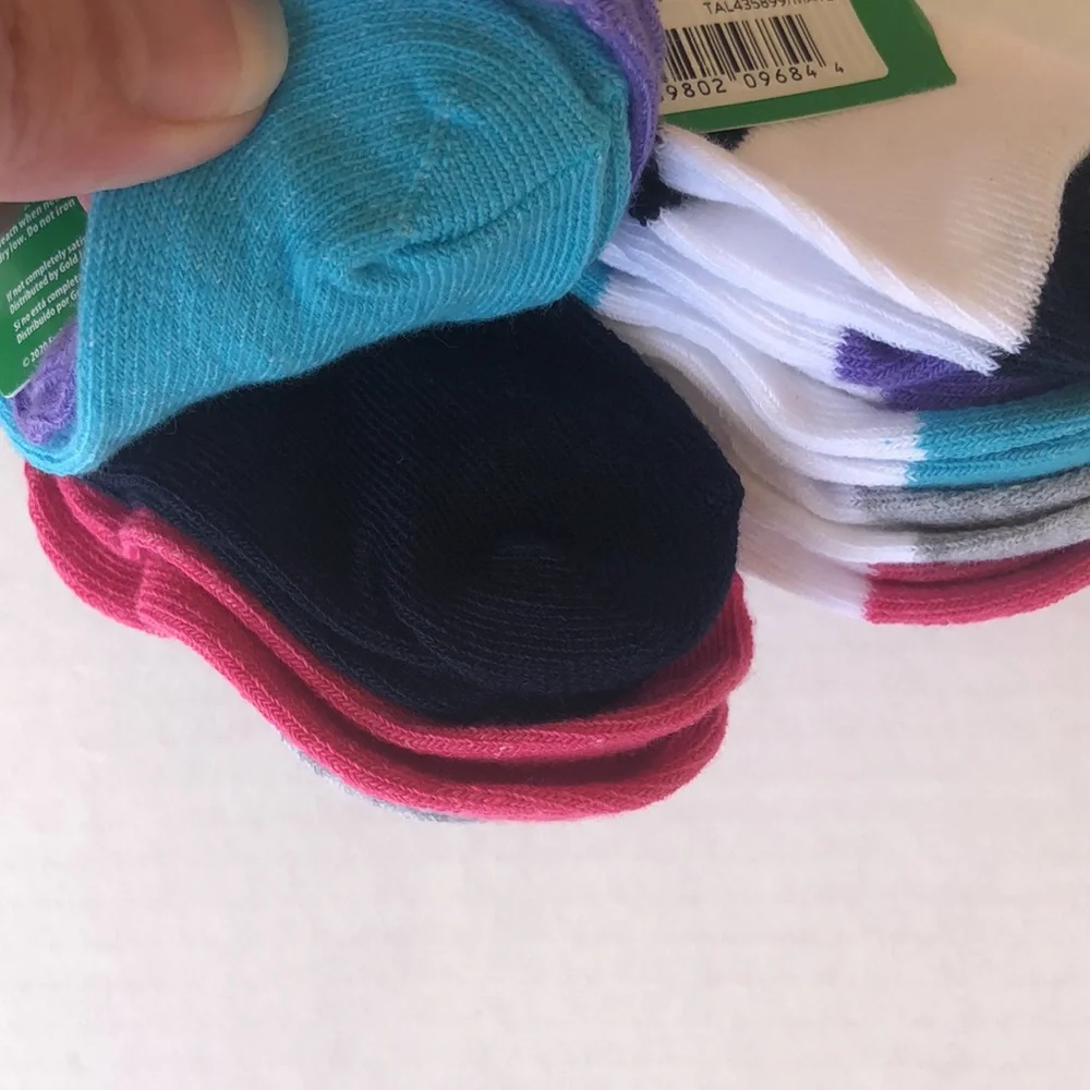 🌵 3/$15 10 pack multi color small toddler girls ankle socks 6-18 months